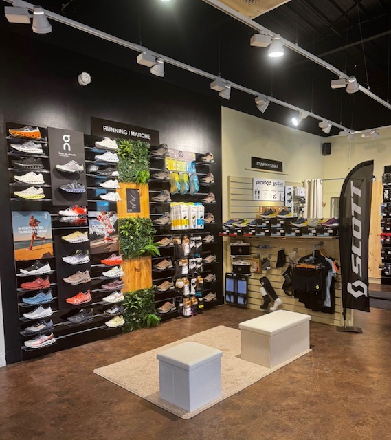 Intérieur du magasin Run & Bike Shop
